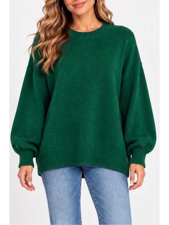 Sweaters - Forest Green Knit Sweater- Large